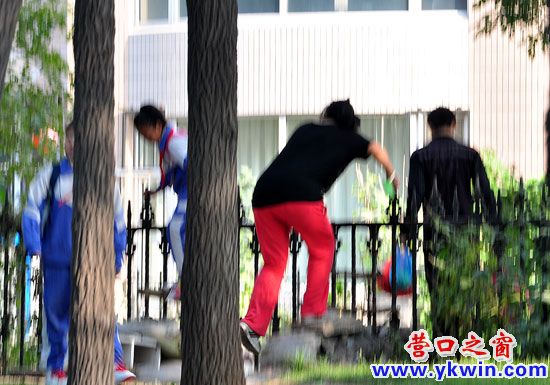 男女老少翻護欄 公園后門何時開