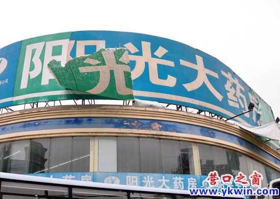 營口“大風(fēng)”吹壞“招牌”無數(shù)