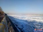 營口大遼河昨夜速凍